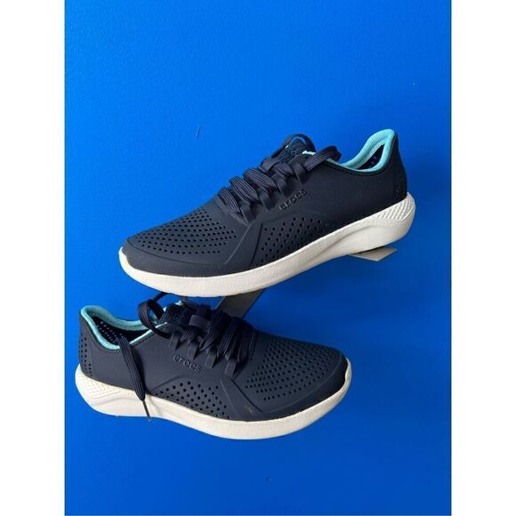 Crocs 206715 LiteRide 360 Pacer women Black Rubber Perforated Shoes - Size w9 - Picture 1 of 7
